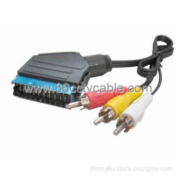 SCART to 3 RCA cable, Audio&Video cable